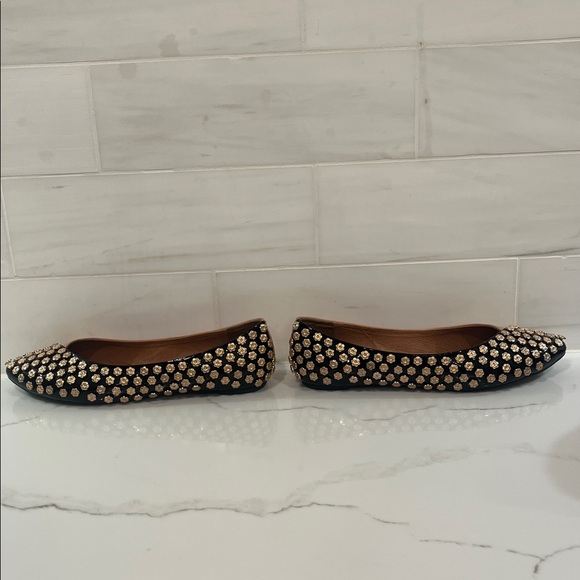 Jeffrey Campbell Flats Natural Black Studded Leather, Size 8 - Picture 7 of 13